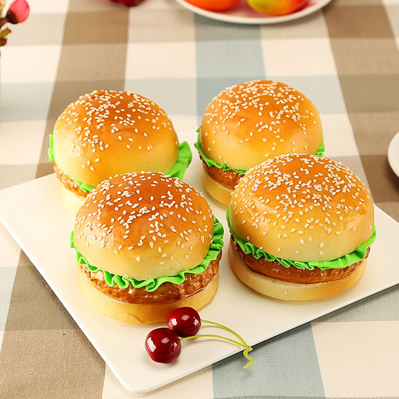 Photography Food - Artificial Hamburger Fake Bread Food Model