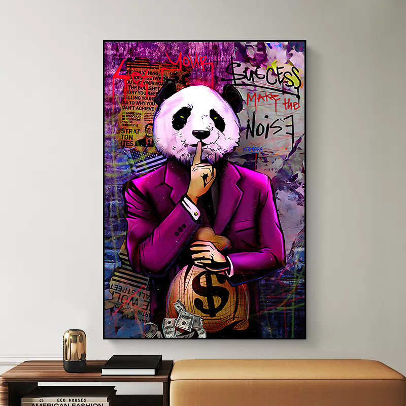 Photography Duck - Graffiti Art Red Blue Green Panda
