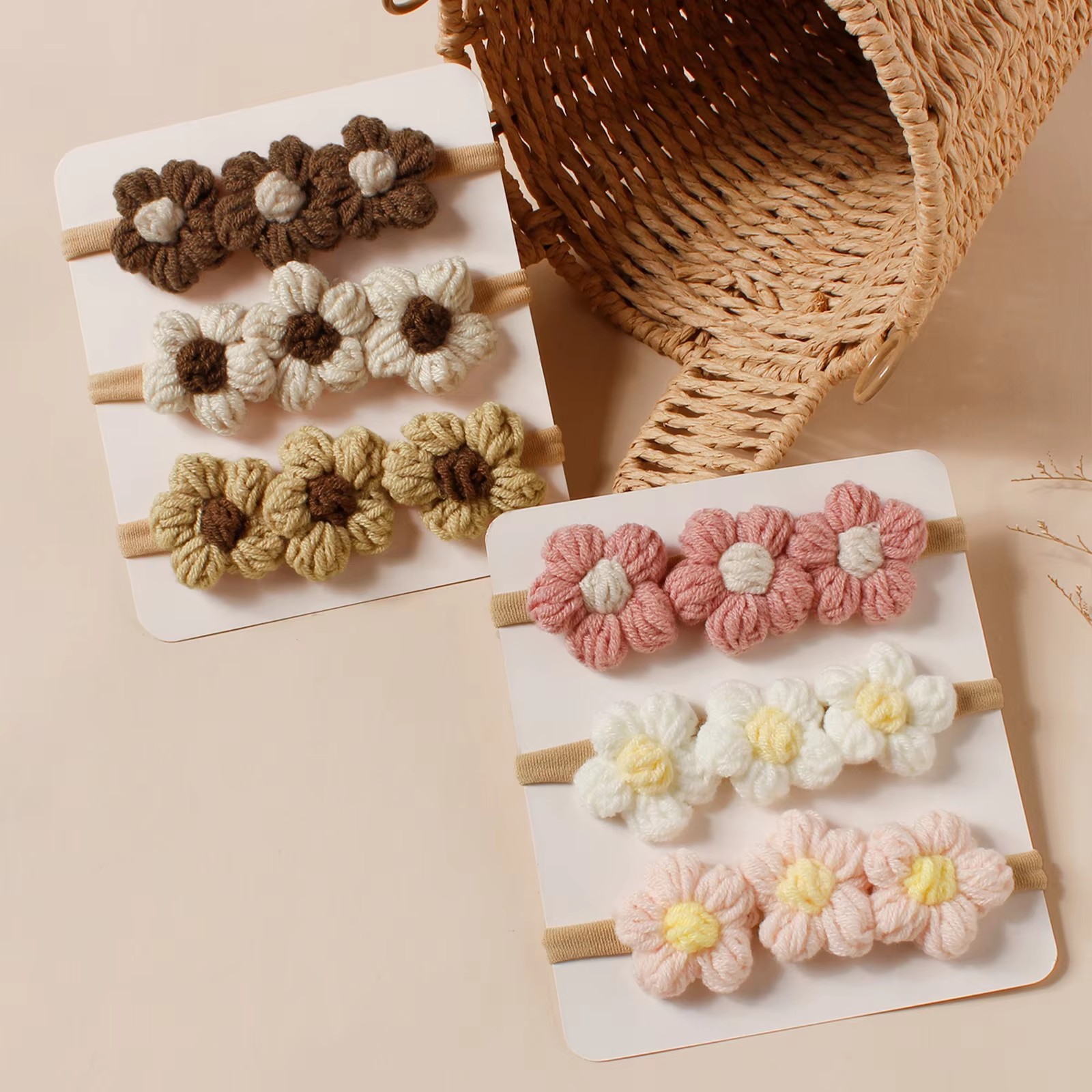 Photography Cheat Sheet - 3pcs Wool Flower Baby Headband Super