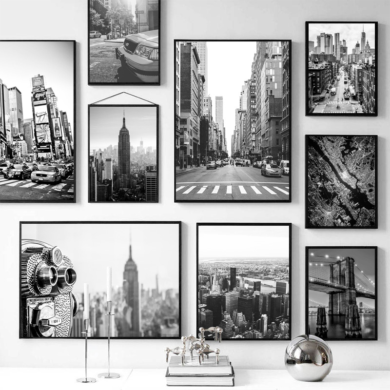 Photography Black And White - New York City Canvas Painting Posters