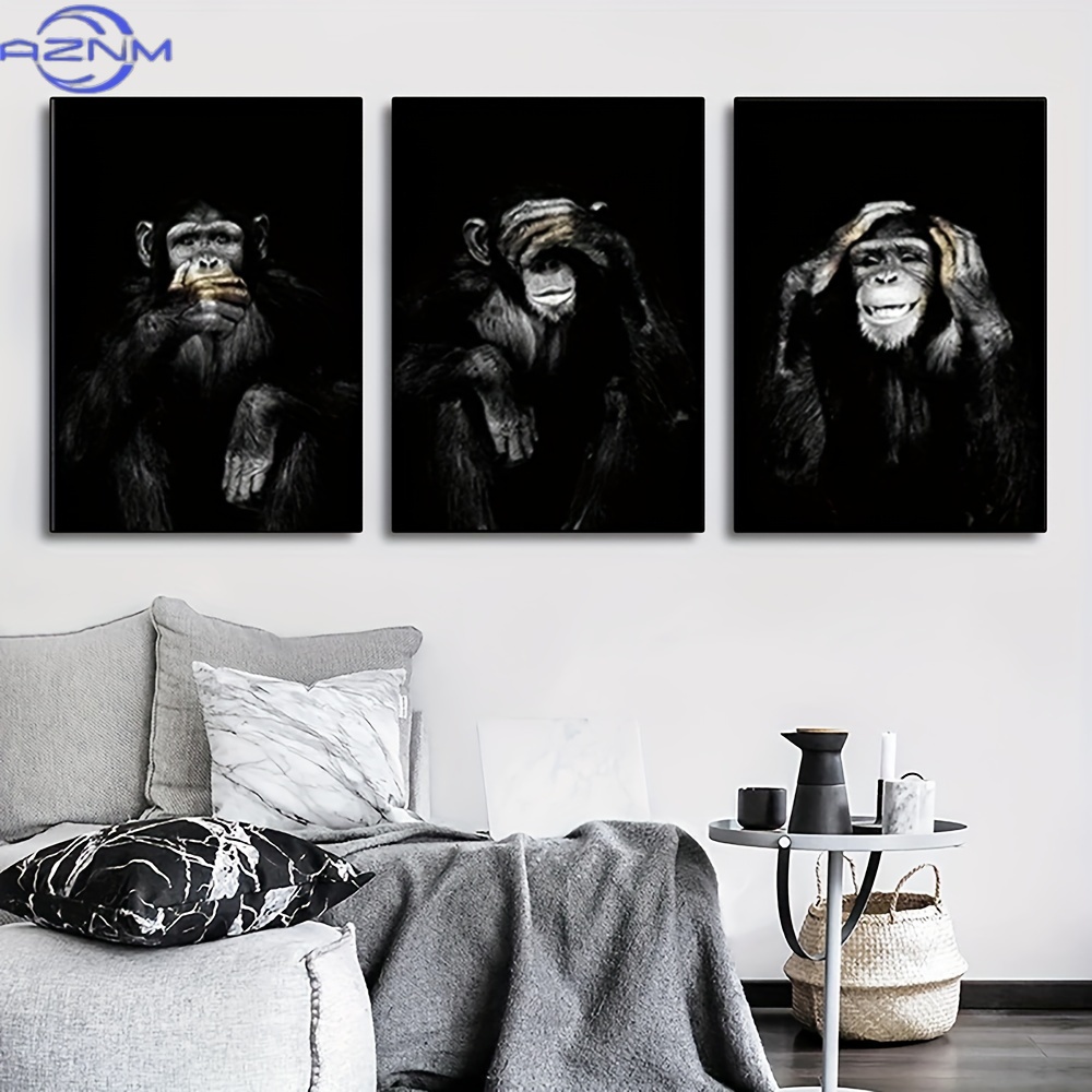 Photography Black And White - 3pcs/set Big Size Unframed Retro Black