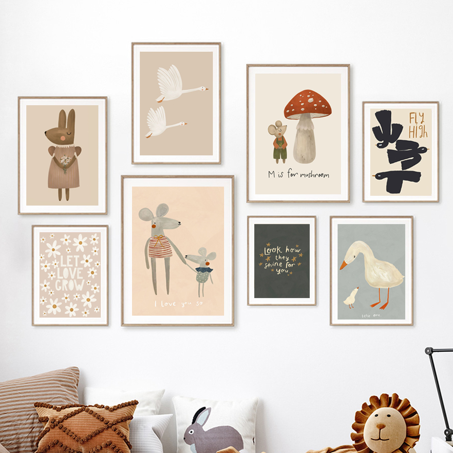 Boho Cartoon Rabbit Mouse Goos - đánh giá và giá Photography Duck