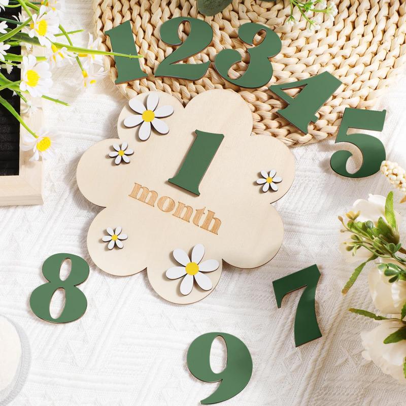 Wooden Baby Monthly Milestone  - đánh giá và giá Photography Cheat Sheet