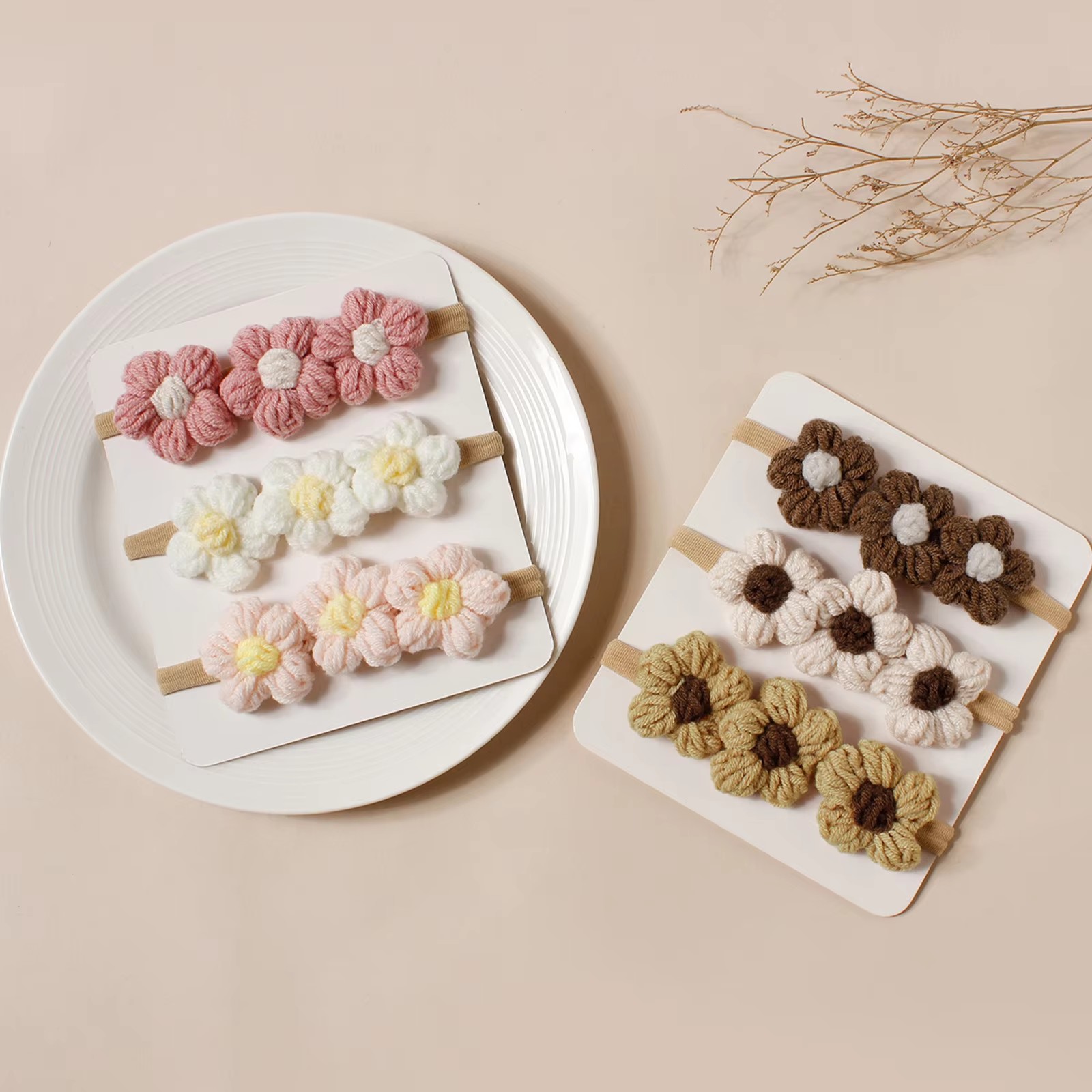 3pcs Wool Flower Baby Headband - đánh giá và giá Photography Cheat Sheet