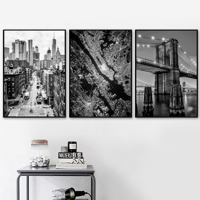New York City Canvas Painting  - đánh giá và giá Photography Black And White