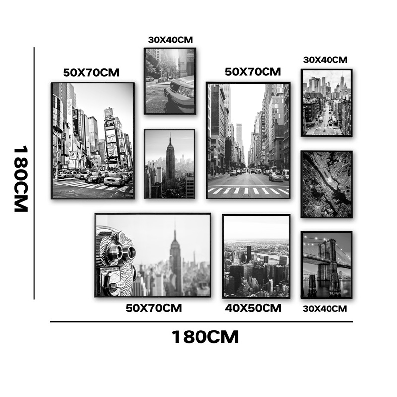 New York City Canvas Painting  - đánh giá và giá Photography Black And White